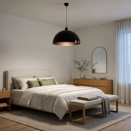 Brilagi - Lampadario LED a sospensione con cavo METALO 1xE27/40W/230V Ø 40 cm nero/ramato