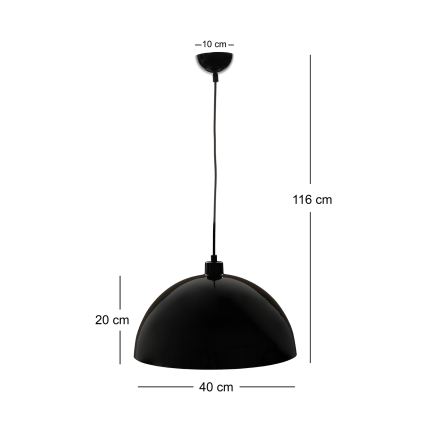 Brilagi - Lampadario LED a sospensione con cavo METALO 1xE27/40W/230V Ø 40 cm nero/ramato