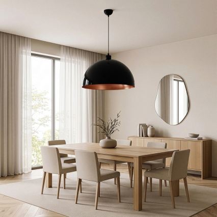 Brilagi - Lampadario LED a sospensione con cavo METALO 1xE27/40W/230V Ø 60 cm nero/ramato