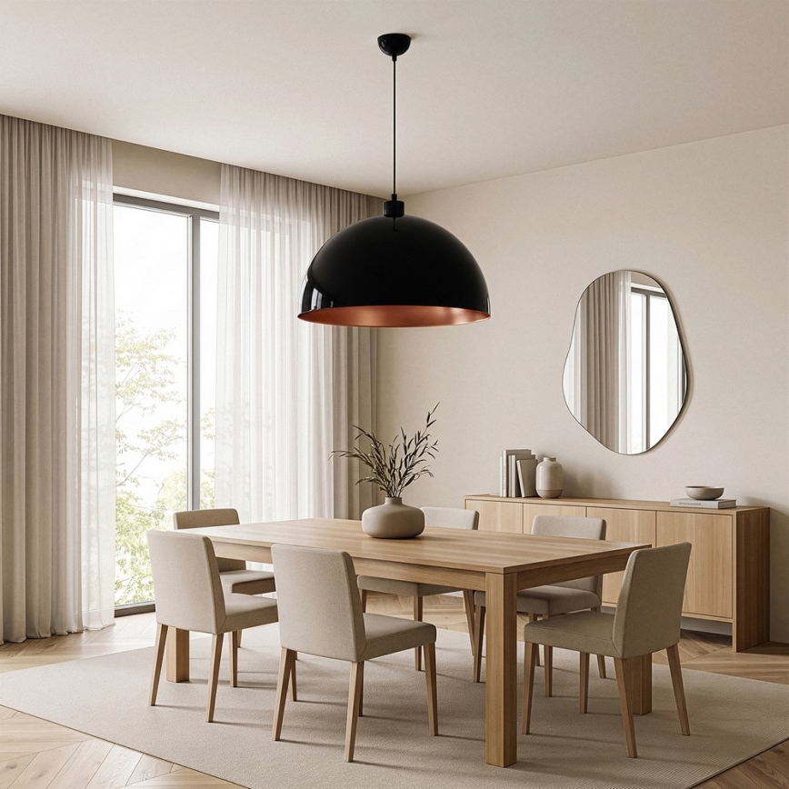 Brilagi - Lampadario LED a sospensione con cavo METALO 1xE27/40W/230V Ø 60 cm nero/ramato