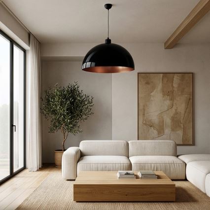 Brilagi - Lampadario LED a sospensione con cavo METALO 1xE27/40W/230V Ø 60 cm nero/ramato