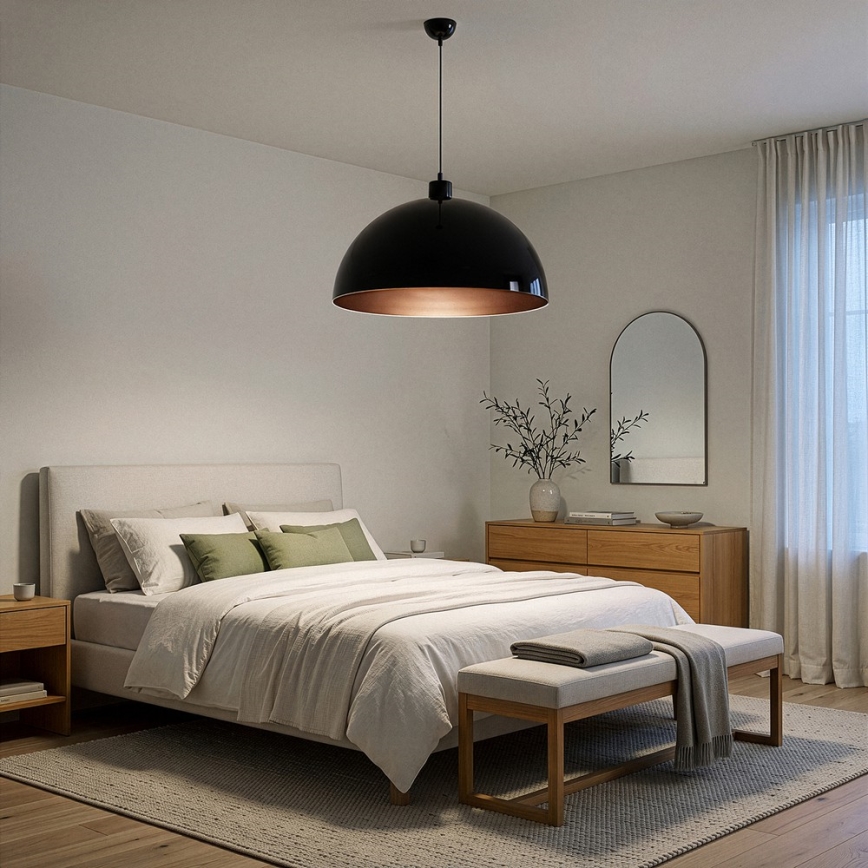 Brilagi - Lampadario LED a sospensione con cavo METALO 1xE27/40W/230V Ø 60 cm nero/ramato