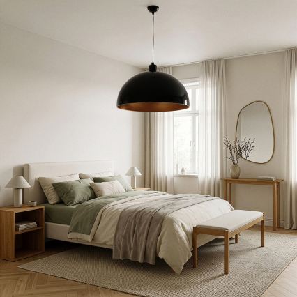 Brilagi - Lampadario LED a sospensione con cavo METALO 1xE27/40W/230V Ø 60 cm nero/ramato