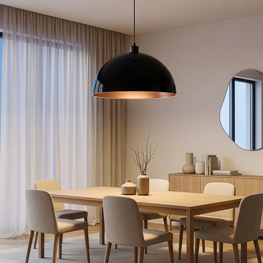 Brilagi - Lampadario LED a sospensione con cavo METALO 1xE27/40W/230V Ø 60 cm nero/ramato