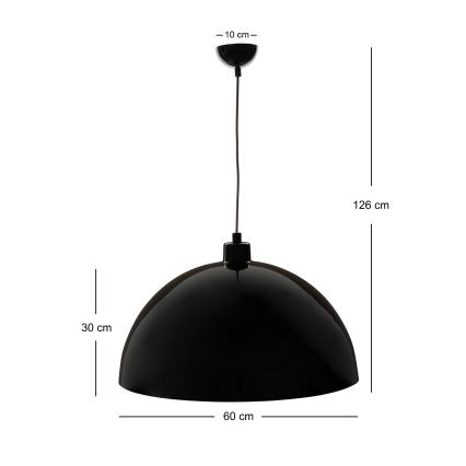 Brilagi - Lampadario LED a sospensione con cavo METALO 1xE27/40W/230V Ø 60 cm nero/ramato