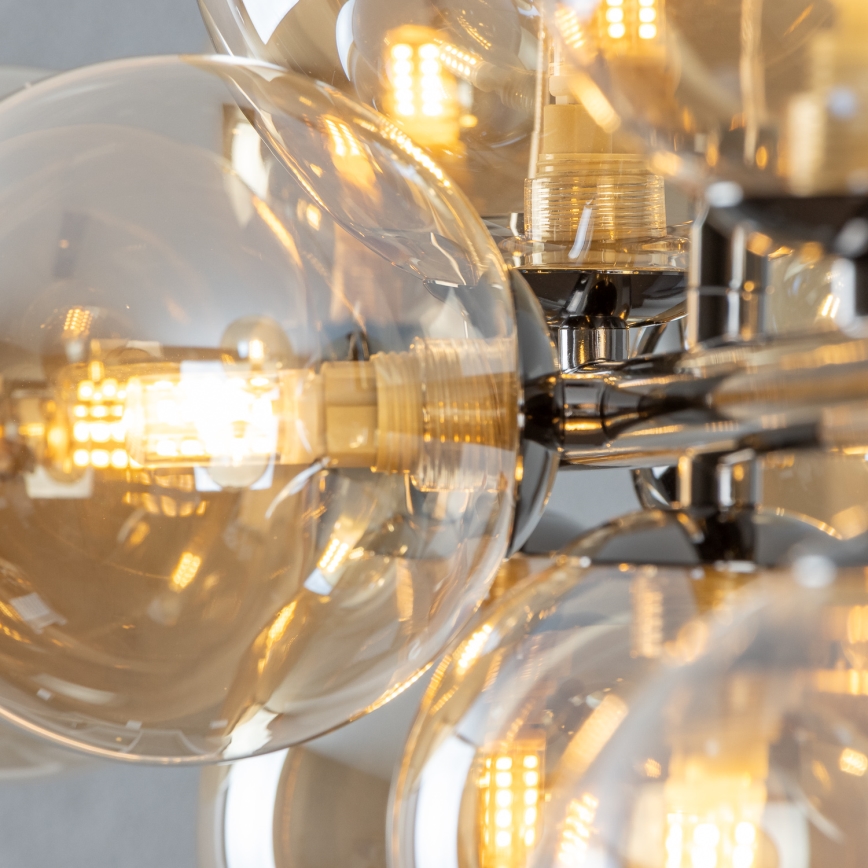 Brilagi - Lampadario LED a sospensione con cavo MILLA 10xG9/3W/230V, nero cromato/oro