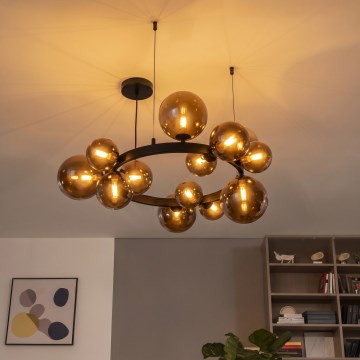 Brilagi - Lampadario LED a sospensione con cavo MILLA 15xG9/3W/230V marrone/marrone fumé