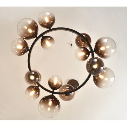 Brilagi - Lampadario LED a sospensione con cavo MILLA 15xG9/3W/230V marrone/marrone fumé