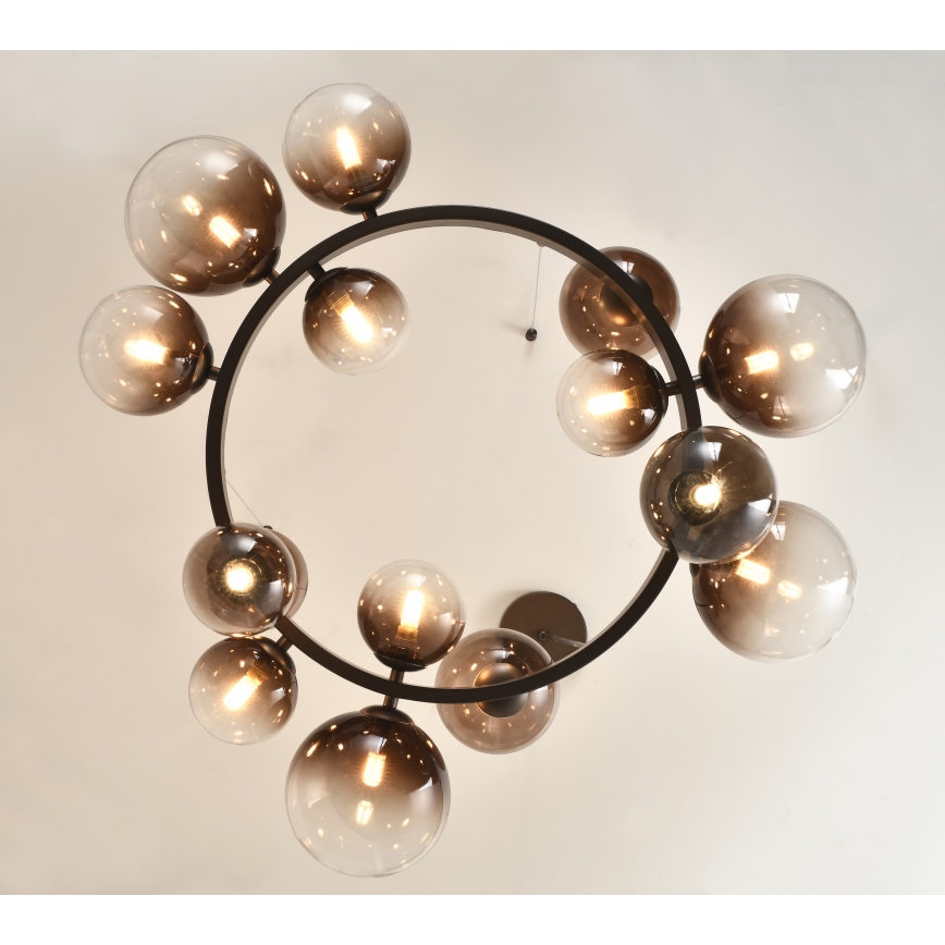 Brilagi - Lampadario LED a sospensione con cavo MILLA 15xG9/3W/230V marrone/marrone fumé