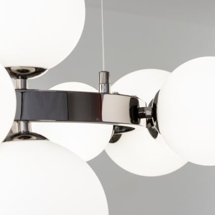 Brilagi - Lampadario LED a sospensione con cavo MILLA 15xG9/3W/230V nero cromato/bianco
