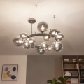 Brilagi - Lampadario LED a sospensione con cavo MILLA 15xG9/3W/230V nero cromato/fumé
