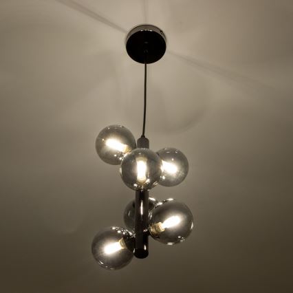 Brilagi - Lampadario LED a sospensione con cavo MILLA 6xG9/3W/230V nero cromato/fumé