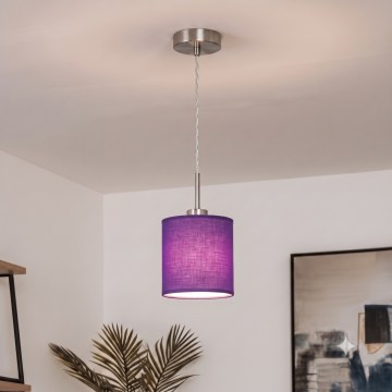 Brilagi - Lampadario LED a sospensione con cavo NUBILA 1xE27/60W/230V Ø 14 cm viola