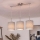 Brilagi - Lampadario LED a sospensione con cavo NUBILA 3xE27/60W/230V grigio