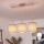 Brilagi - Lampadario LED a sospensione con cavo NUBILA 3xE27/60W/230V marrone