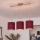 Brilagi - Lampadario LED a sospensione con cavo NUBILA 3xE27/60W/230V rosso pompeiano