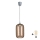 Brilagi - Lampadario LED a sospensione con cavo RETRO GLASS 1x E27/60W/230V Ø 14 cm argento/marrone fumé