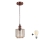 Brilagi - Lampadario LED a sospensione con cavo RETRO GLASS 1xE27/60W/230V Ø 14 cm rame/beige fumé
