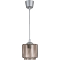 Brilagi - Lampadario LED a sospensione con cavo RETRO GLASS 1xE27/60W/230V Ø 15 cm argento/beige fumé