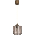 Brilagi - Lampadario LED a sospensione con cavo RETRO GLASS 1xE27/60W/230V Ø 15 cm marrone/beige fumé