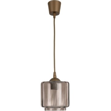 Brilagi - Lampadario LED a sospensione con cavo RETRO GLASS 1xE27/60W/230V Ø 15 cm marrone/beige fumé