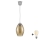 Brilagi - Lampadario LED a sospensione con cavo RETRO GLASS 1xE27/60W/230V Ø 17 cm argento/beige fumé