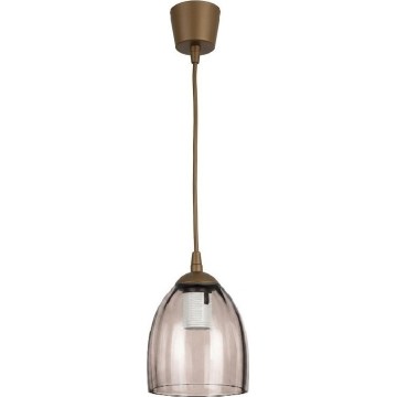 Brilagi - Lampadario LED a sospensione con cavo RETRO GLASS 1xE27/60W/230V Ø 17 cm marrone/beige fumé