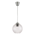 Brilagi - Lampadario LED a sospensione con cavo RETRO GLASS 1xE27/60W/230V Ø 18 cm argento/trasparente
