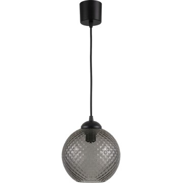 Brilagi - Lampadario LED a sospensione con cavo RETRO GLASS 1xE27/60W/230V Ø 18 cm nero/grigio fumé
