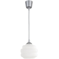 Brilagi - Lampadario LED a sospensione con cavo RETRO GLASS 1xE27/60W/230V Ø 20 cm argento/bianco