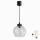 Brilagi - Lampadario LED a sospensione con cavo RETRO GLASS 1xE27/60W/230V Ø 25 cm nero/trasparente