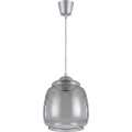 Brilagi - Lampadario LED a sospensione con cavo RETRO GLASS 1xE27/60W/230V Ø 26 cm argento/fumé