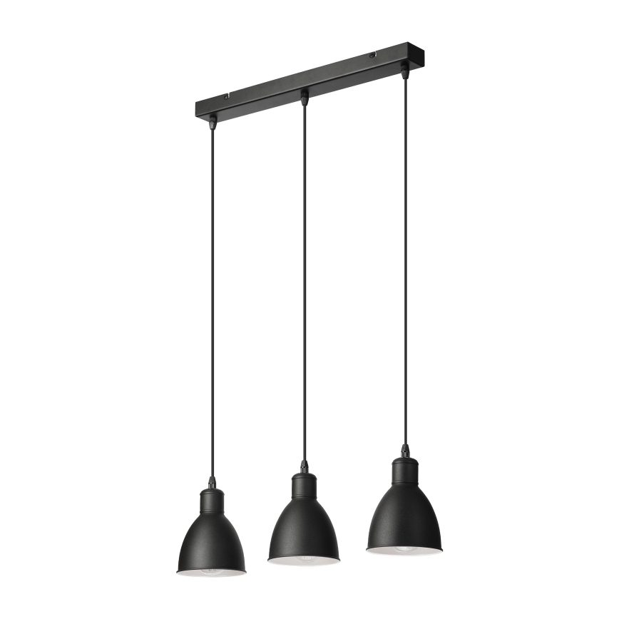 Brilagi - Lampadario LED a sospensione con cavo RIDDY 3xE27/60W/230V nero