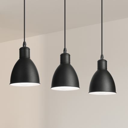 Brilagi - Lampadario LED a sospensione con cavo RIDDY 3xE27/60W/230V nero
