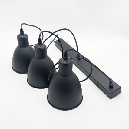 Brilagi - Lampadario LED a sospensione con cavo RIDDY 3xE27/60W/230V nero