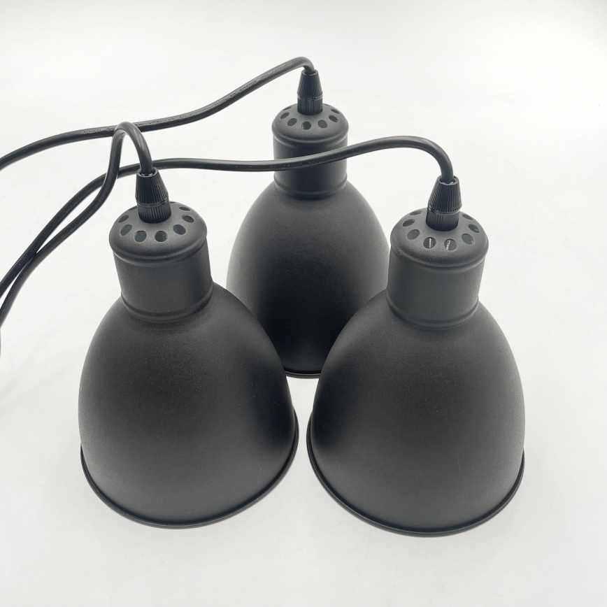 Brilagi - Lampadario LED a sospensione con cavo RIDDY 3xE27/60W/230V nero