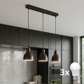 Brilagi - Lampadario LED a sospensione con cavo RIDDY 3xE27/60W/230V rame/patina