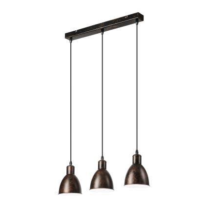 BRILAGI - Lampadario LED a sospensione con cavo RIDDY 3xE27/60W/230V rame/patina