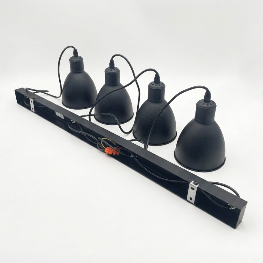 Brilagi - Lampadario LED a sospensione con cavo RIDDY 4xE27/60W/230V nero