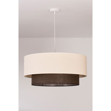 Brilagi - Lampadario LED a sospensione con cavo Stile Boho 3x E27/15W/230V Ø 60 cm crema/marrone