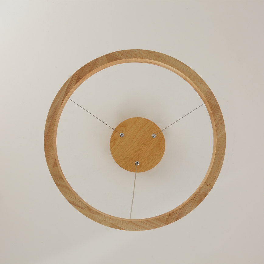 Brilagi - Lampadario LED a sospensione con cavo UMEA WOOD LED/30W/230V Ø 40 cm, in legno di caucciù