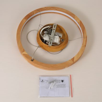 Brilagi - Lampadario LED a sospensione con cavo UMEA WOOD LED/30W/230V Ø 40 cm in legno