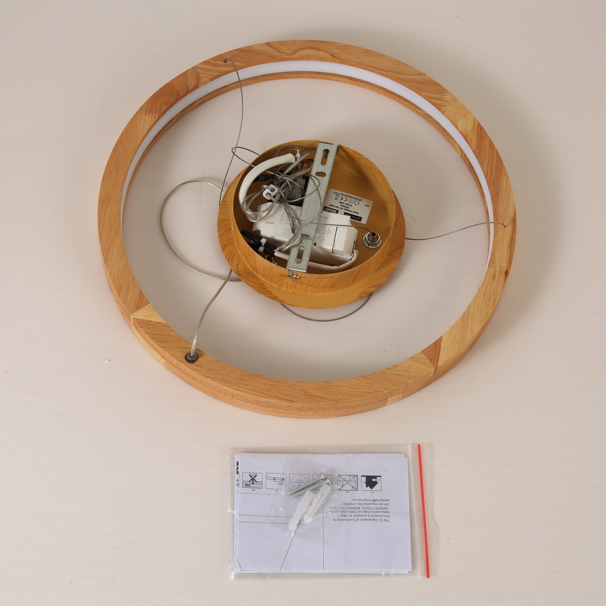 Brilagi - Lampadario LED a sospensione con cavo UMEA WOOD LED/30W/230V Ø 40 cm in legno