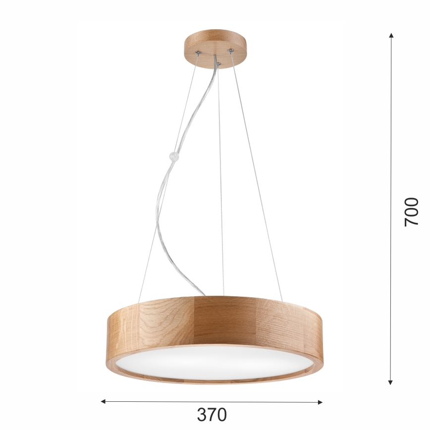 Brilagi - Lampadario LED a sospensione con filo CARVALHO 2xE27/60W/230V quercia diametro 37 cm