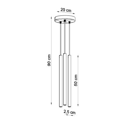 Brilagi -  Lampadario LED a sospensione con filo DRIFA 3xG9/4W/230V nero