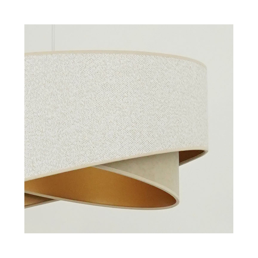 Brilagi - Lampadario LED a sospensione con filo LYRA 1xE27/15W/230V bianco/beige/oro