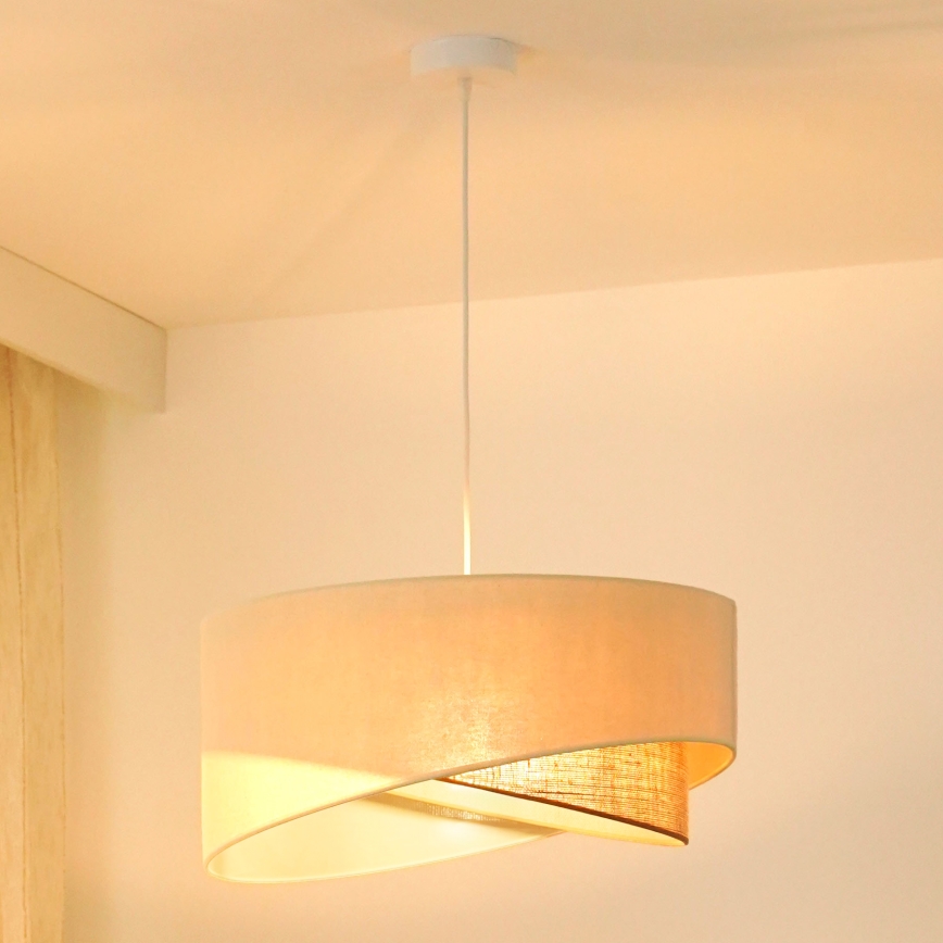 Brilagi - Lampadario LED a sospensione con filo LYRA 1xE27/15W/230V color crema/beige