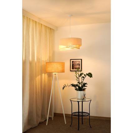 Brilagi - Lampadario LED a sospensione con filo LYRA 1xE27/15W/230V color crema/beige