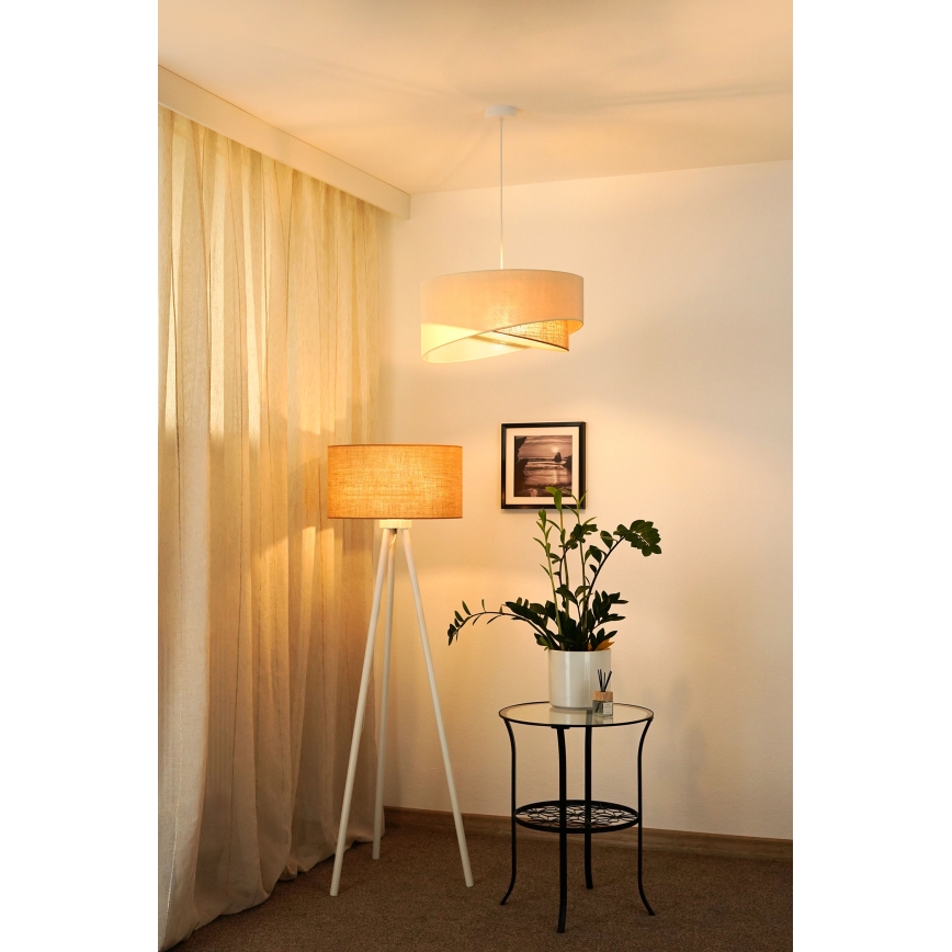 Brilagi - Lampadario LED a sospensione con filo LYRA 1xE27/15W/230V color crema/beige