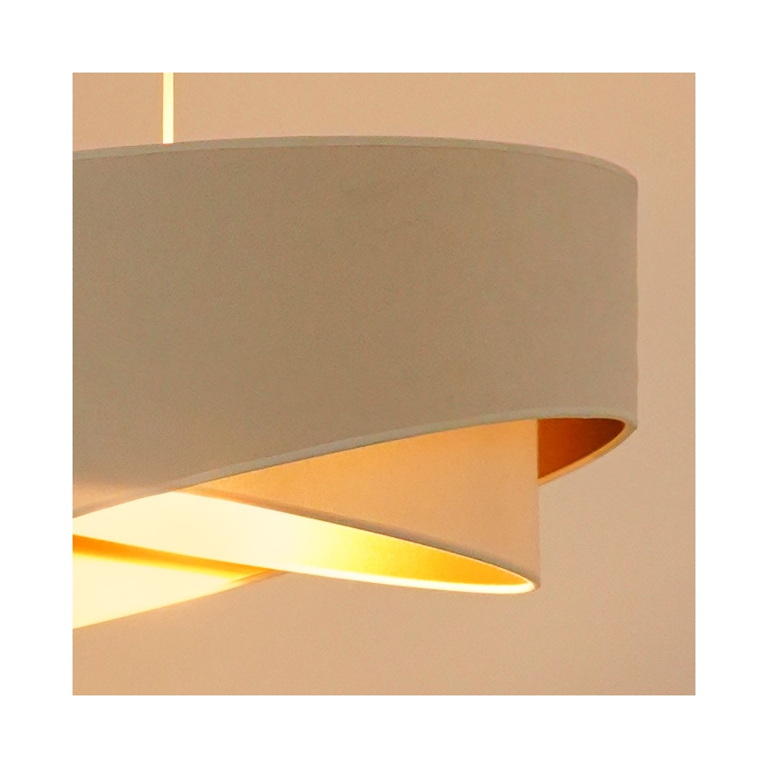 Brilagi - Lampadario LED a sospensione con filo LYRA 1xE27/15W/230V color crema/bianco